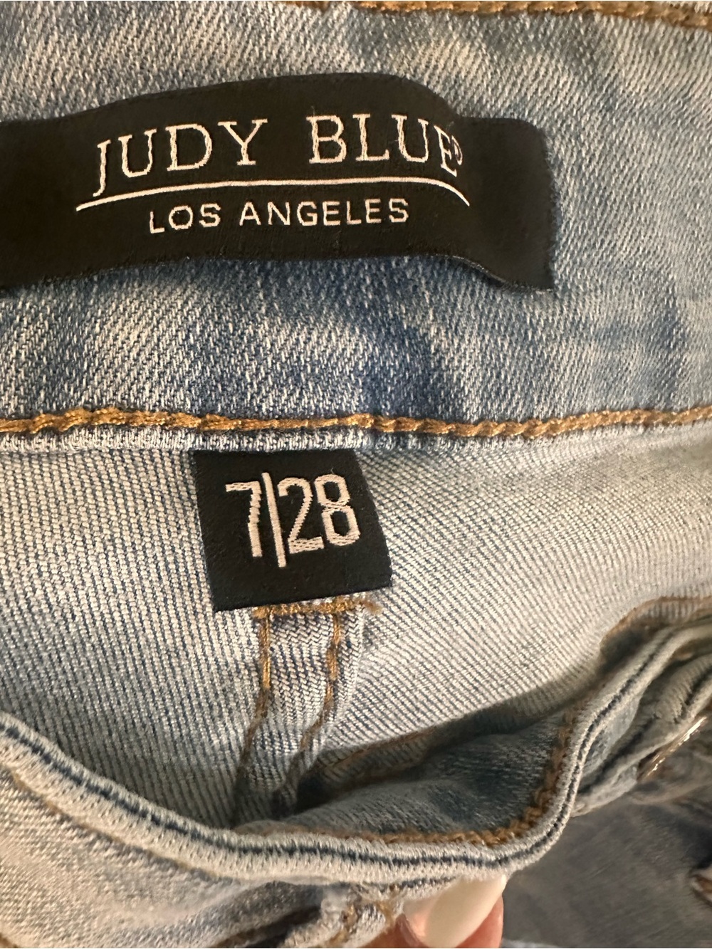 Judy Blue Wide Cropped Light Blue Denim Wash Jeans Size 7 - Picture 5 of 8